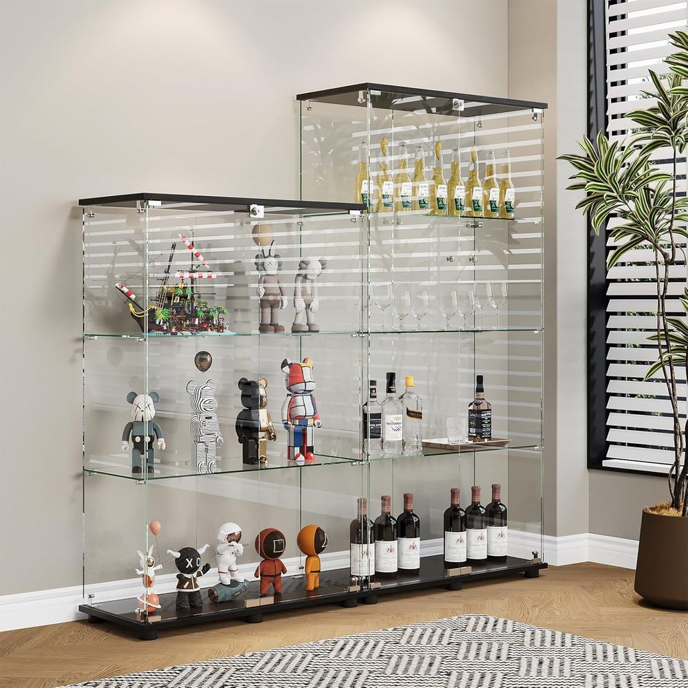Glass Display Cabinet with 4-S - Glass Bed recension och pris