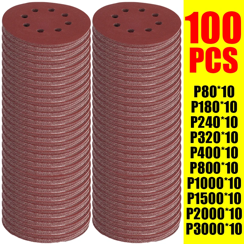 100PCS Sanding Discs 8 Hole Ho - Extruder recension och pris