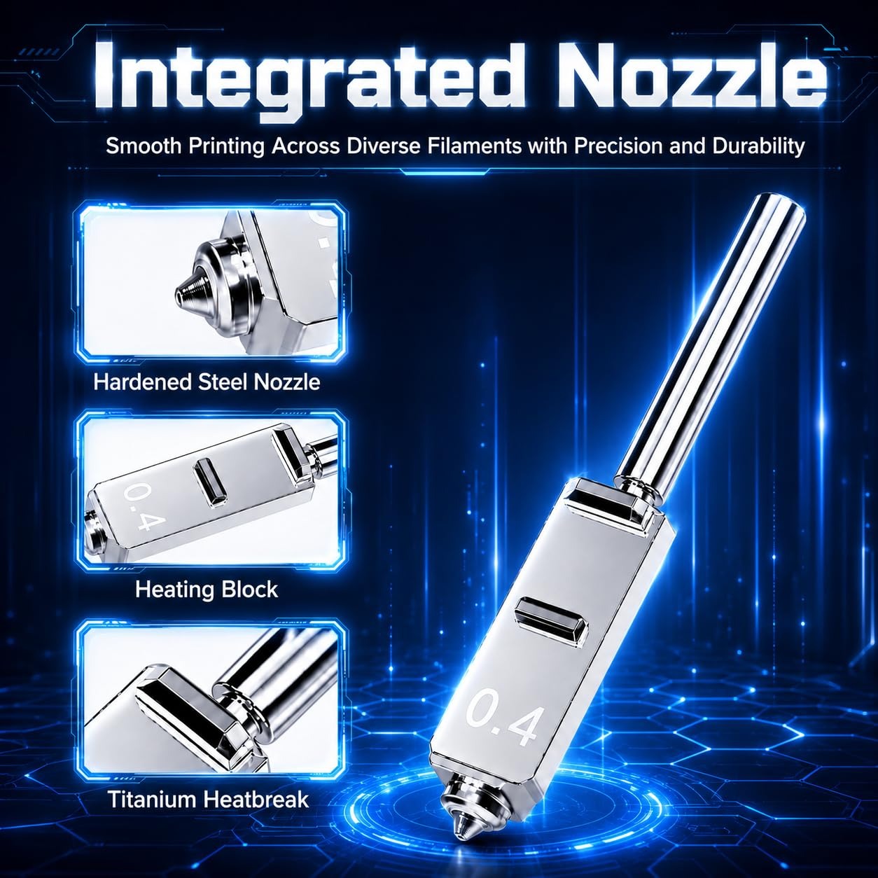 Hardened Steel Nozzles for Any - Hotend 0.4Mm recension och pris
