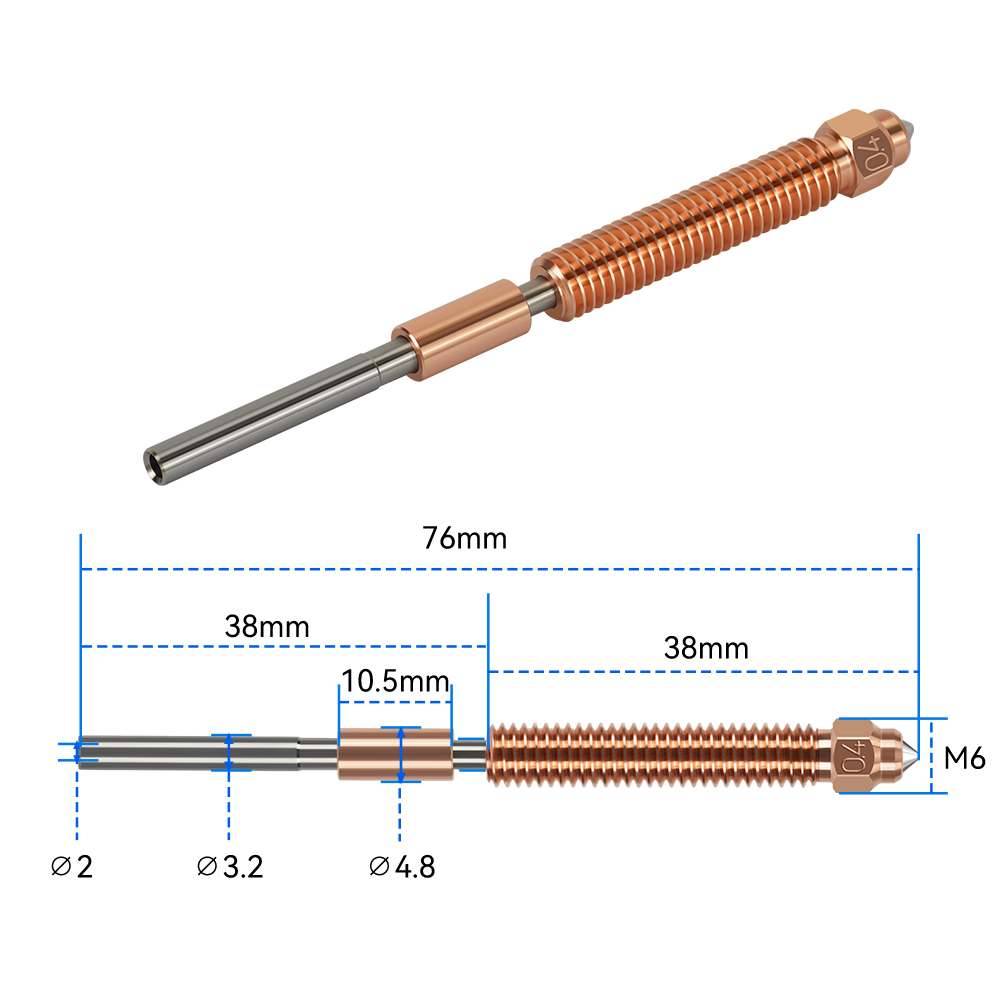 Unicorn Hardened Steel Nozzle  - Hotend 0.4Mm recension och pris