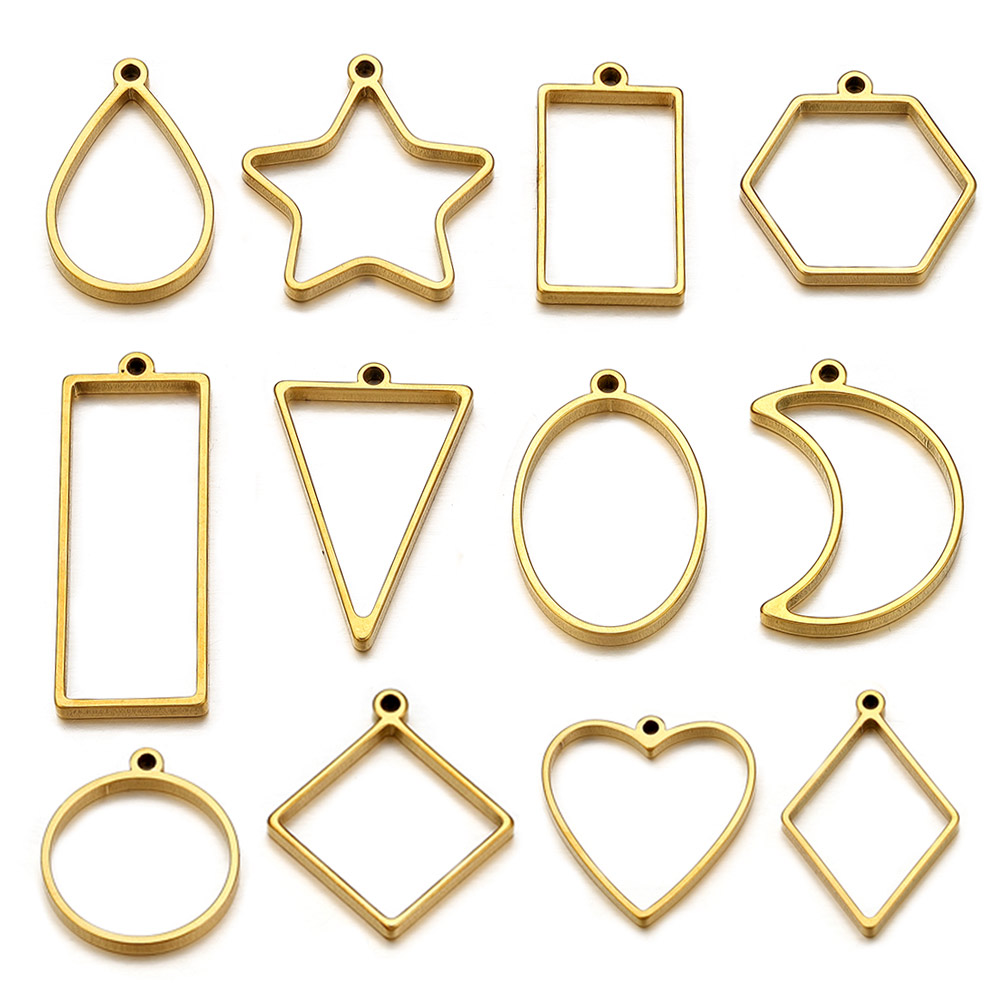 10pcs Stainless Steel Geometri - Uv Resin recension och pris