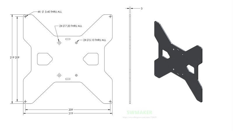 TEVO Tarantula aluminum Y Carr - 3D Printer Stand recension och pris